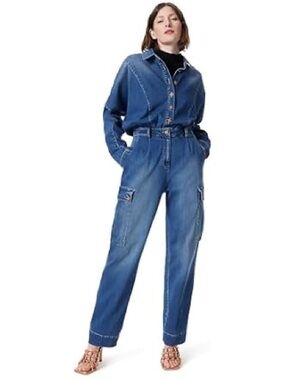 DEE Ocleppo | Women’s Rylee Cargo Pocket Jumpsuit | Indigo Wash | Size 4 | NWT